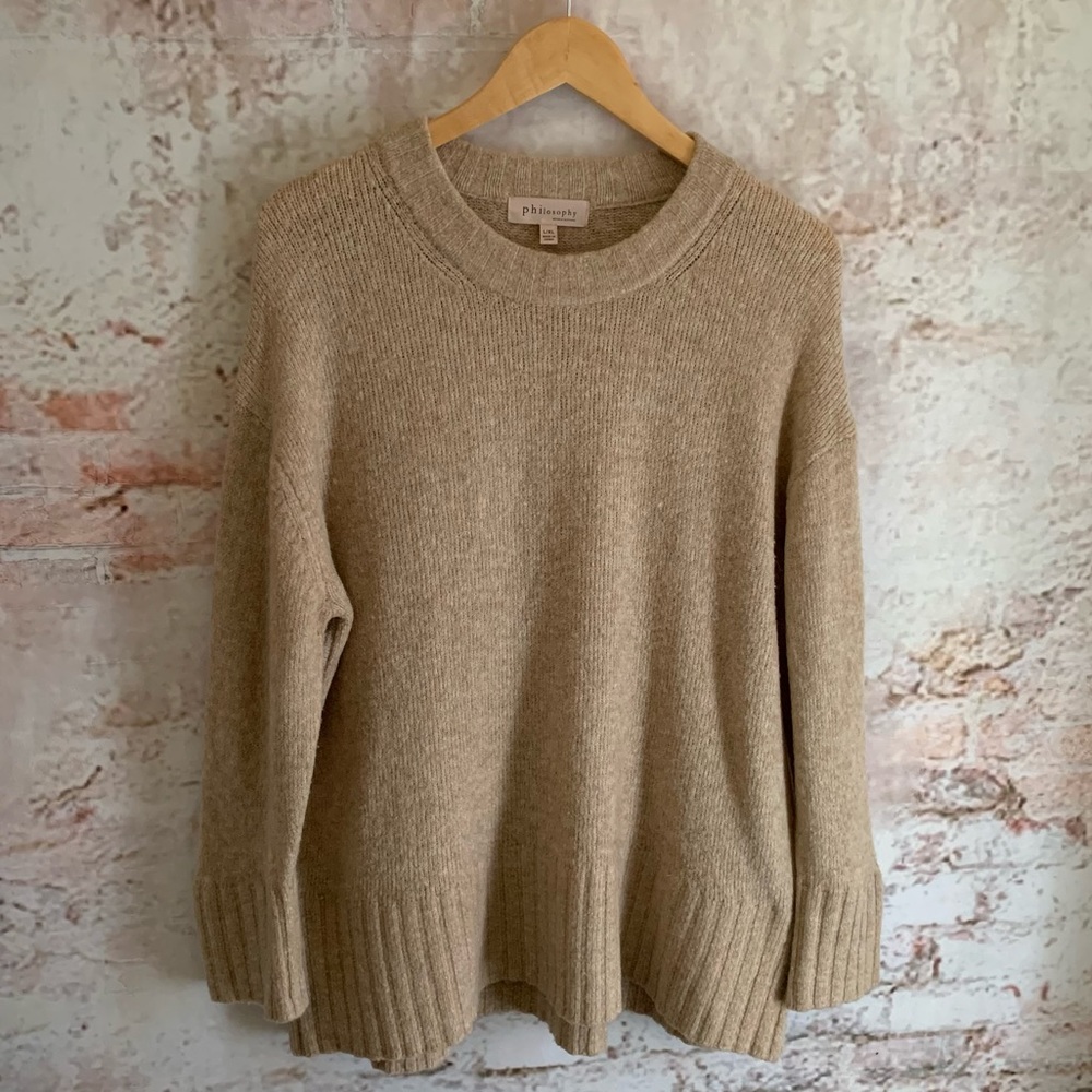 SALE Wool Blend Dolman Tan Sweater